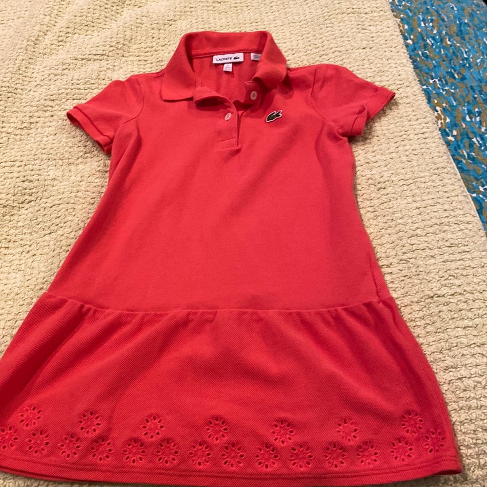 Lacoste girls coral dress